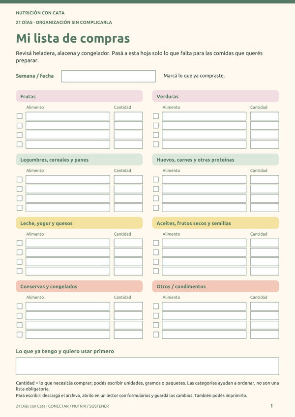 Lista de compras para completar